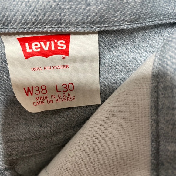 Vintage Levi’s made in USA 100% Poly silver/gray - Picture 5 of 6
